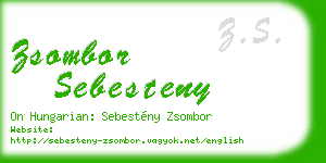 zsombor sebesteny business card