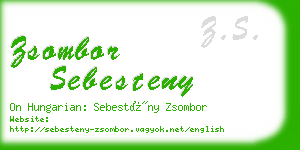 zsombor sebesteny business card